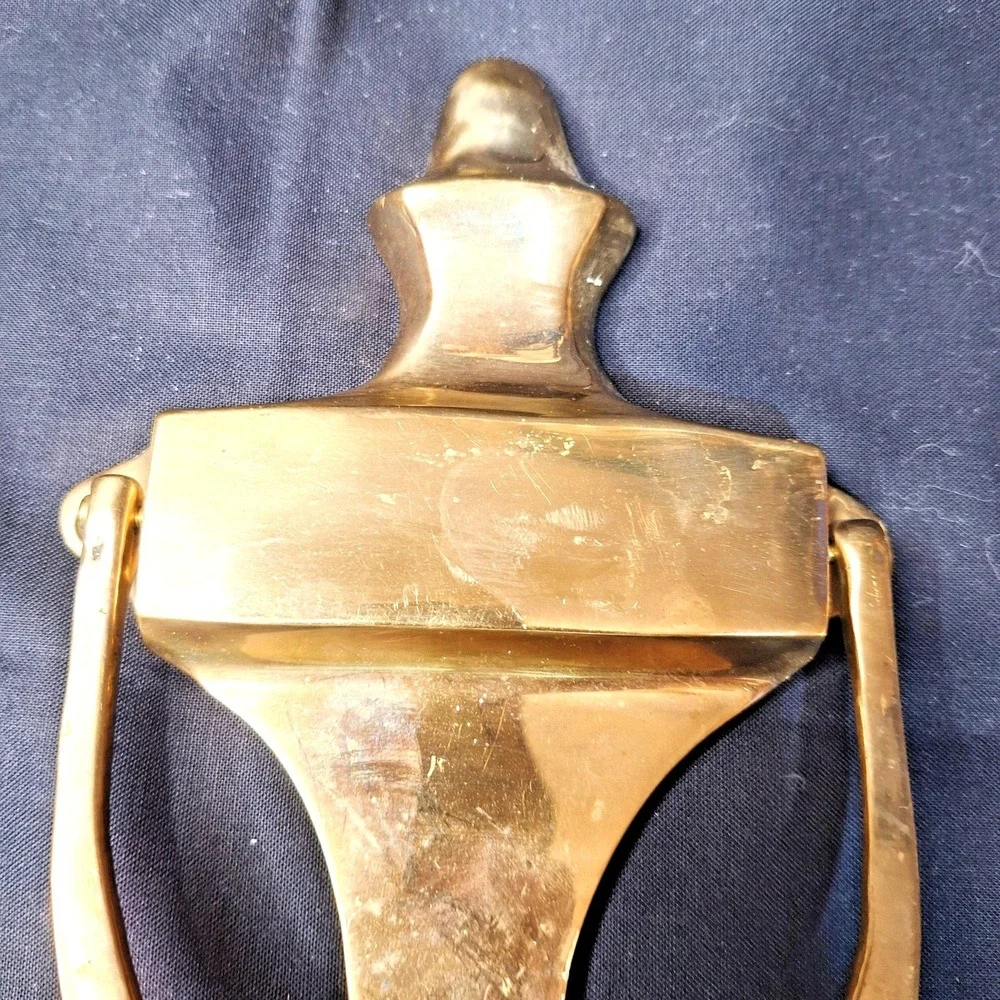 Vintage Solid Brass Federal Style Door Knocker with good‎ Patina Made in Tiawan